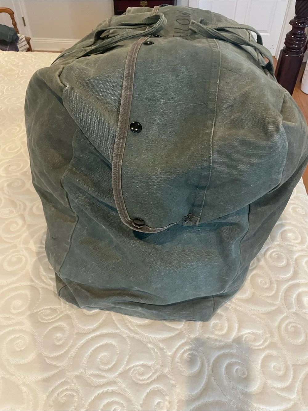 Vintage flyers kit mobility bag US military pilot Canvas Duffle Bag Olive Green